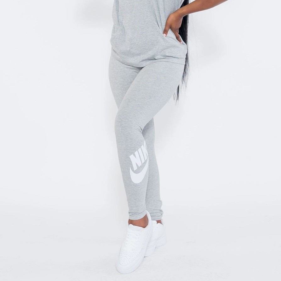 Bottoms | * Nike Sportswear Essential High-Rise Leggings Heather Grey