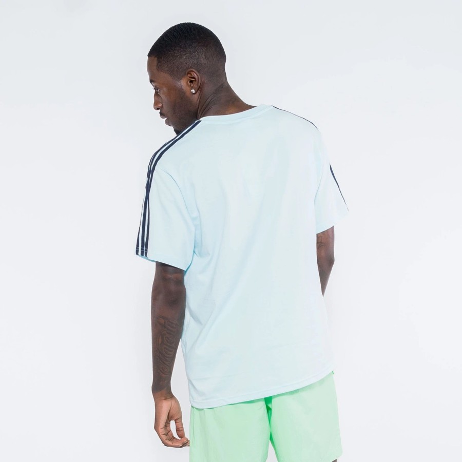 Tees | * Adidas Original Athletic Club 3-Stripe Graphic Tee Almost Blue